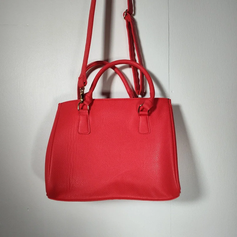 FOCO Washington Nationals MLB Red Pebbled Satchel Crossbody Bag Handbag Fan Gear